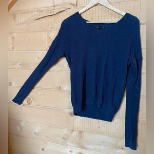 prAna Milani V-Neck Sweater in Navy Blue size Small